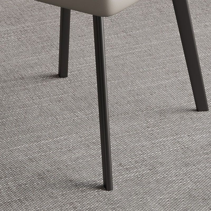 Contemporary Style Dining Chair Armless Chair with Metal Legs