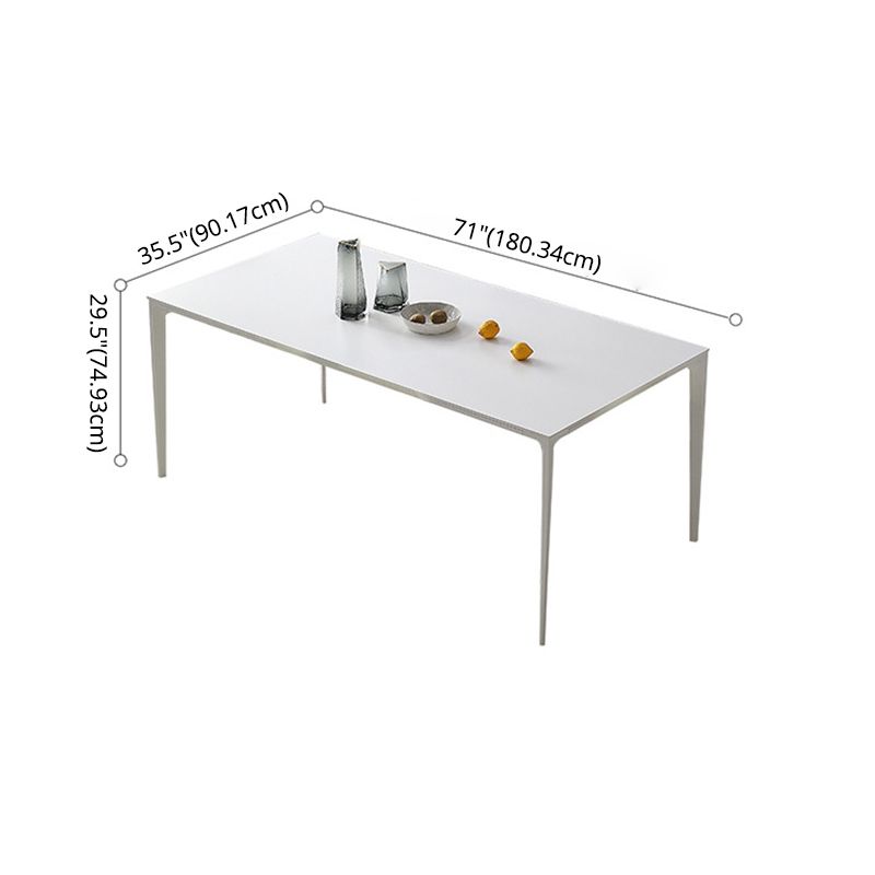 Dining Set Contemporary with Sintered Stone Dining Table and Upholstered Chairs