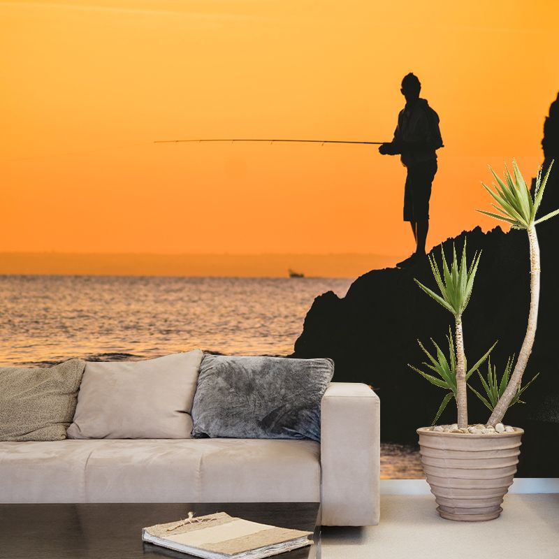 Photography Style Seascape Mural Wall Decor Environment Friendly for Living Room