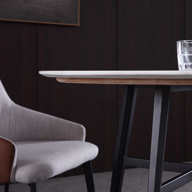 Modern Round Stone Dining Set 1/2/3/4 Pieces Dining Table Set with Padded Chairs