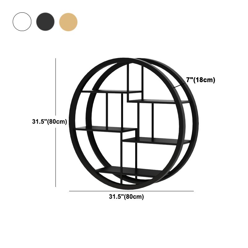 Industrial Wall Mounted Bookshelf Iron Closed Back Bookshelf for Home