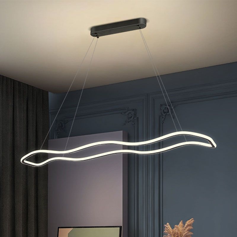 Wedelnde aufgehängte Beleuchtungsstoffe moderne Kronleuchter für Esszimmer Acryl