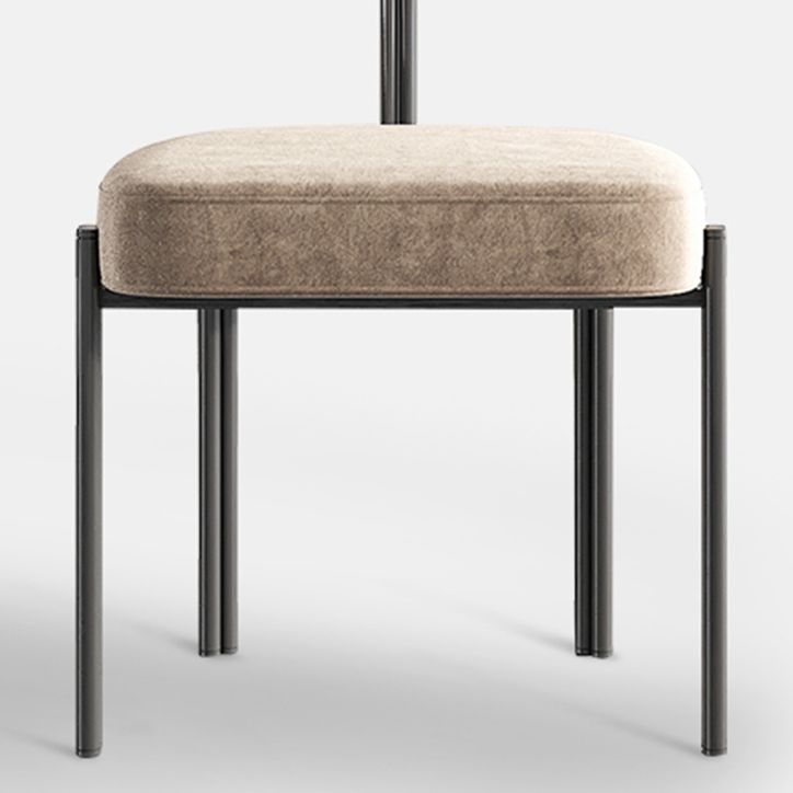 Nordic Style Colorful Side Chair Flannelette Side Dining Chair for Home Use