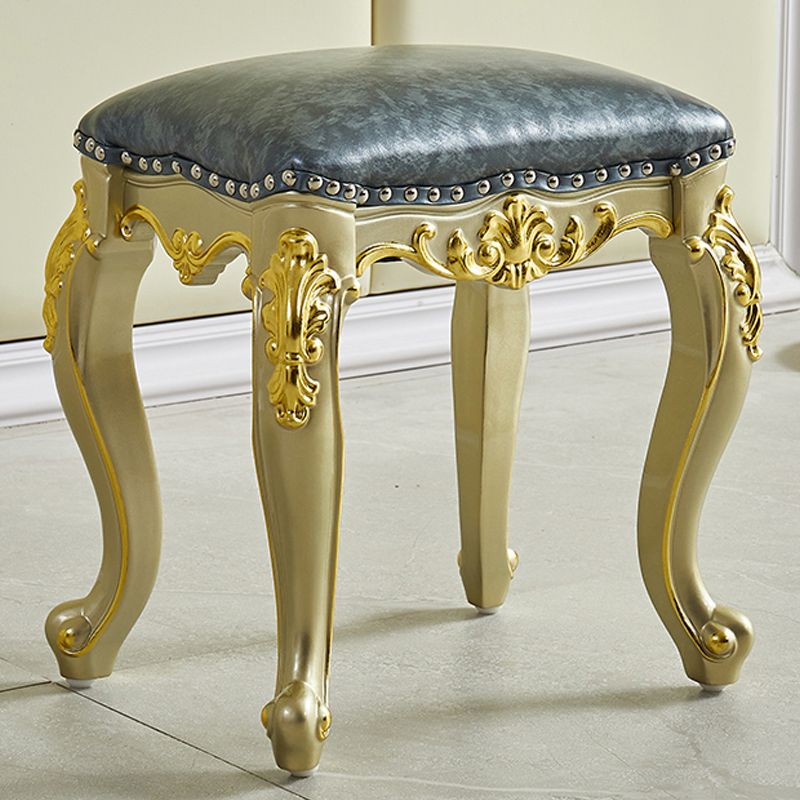 Victorian 19.68" Wide Makeup Table Solid Wood Mirrored Makeup Vanity with Drawers