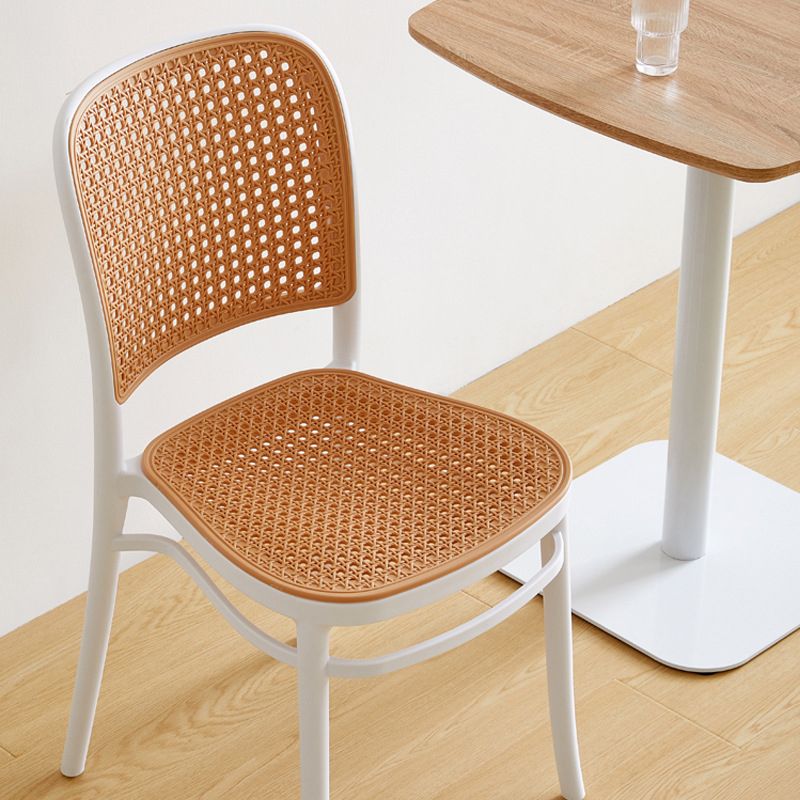 Scandinavian Plastic Barstool Plastic Furniture Rectangle Seat in Matte Finish