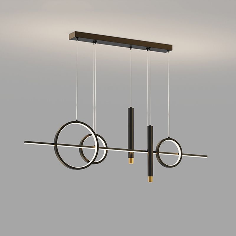 Apparecchi di illuminazione moderna a led isola a led lampada lampadario lineare per sala da pranzo