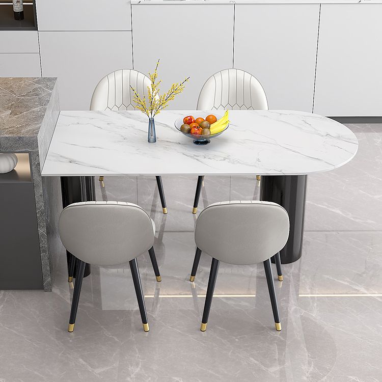 Metall moderne freie Form Esstisch Sintered Steintisch für Esszimmer und Küche