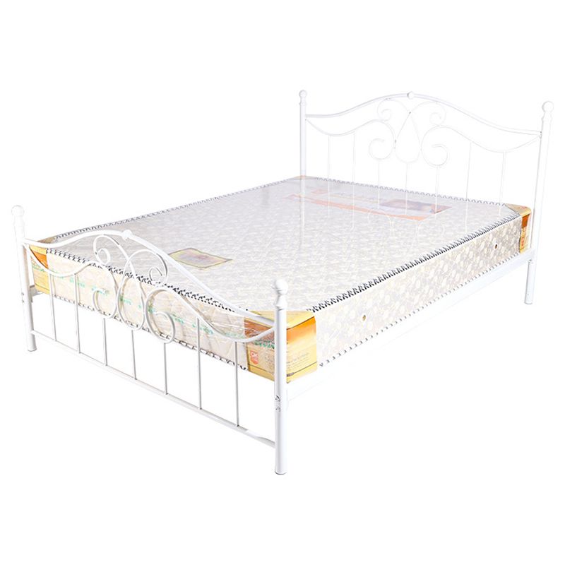 Metal Bed with Headboard Modern High Open-Frame Standard Bed