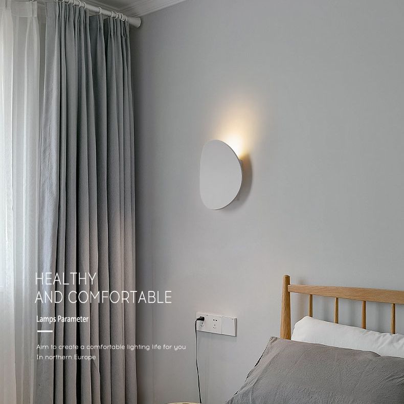 Luz de la pared curva Malimalista LED de metal LED al aire libre Luz de luz montada en la pared