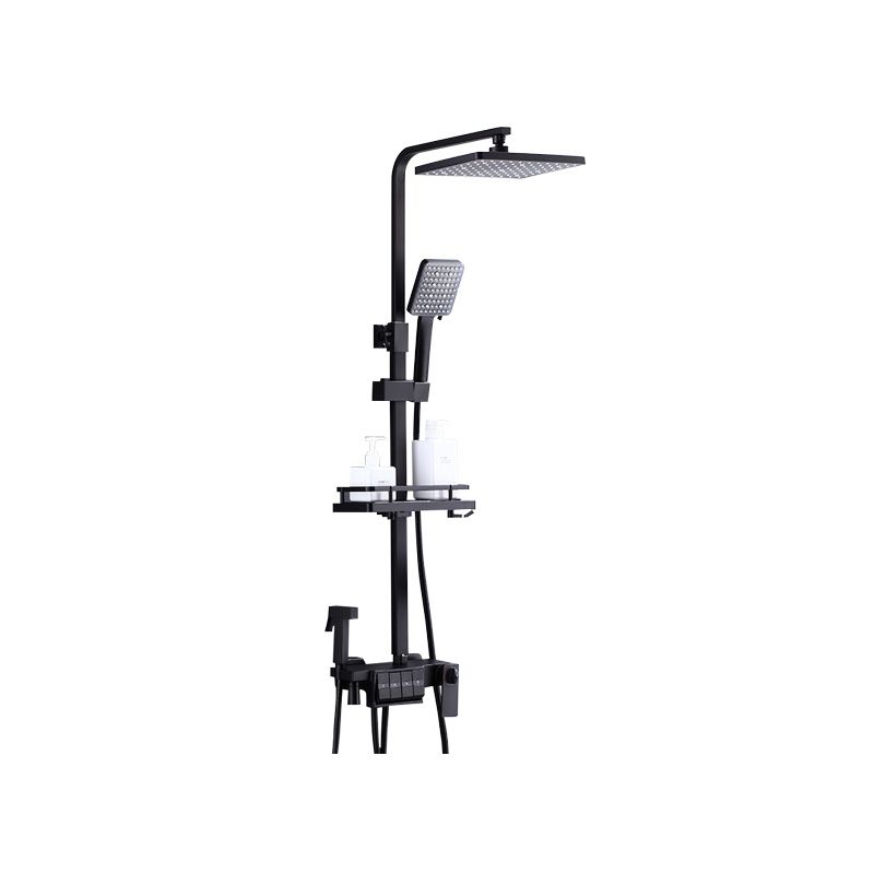 Modern Adjustable Spray Pattern Water Flow Shower Faucet Shower Hose Shower System on Wall