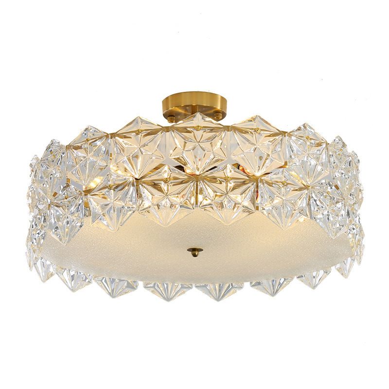 Contemporary Ceiling Light Glass Flush Mount Lighting Fixture for Bedroom