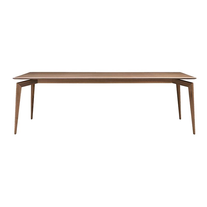 Mid-Century Modern Dining Table Solid Wood Kitchen Fixed Desk