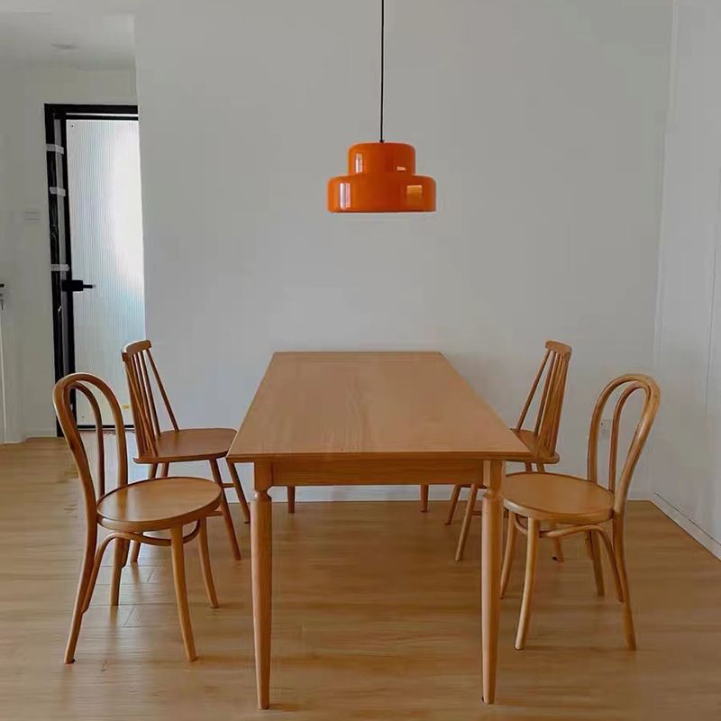 Stile moderno in stile cilindrico ombreggiatura chiodo in metallo 1 a sospensione leggera in arancione