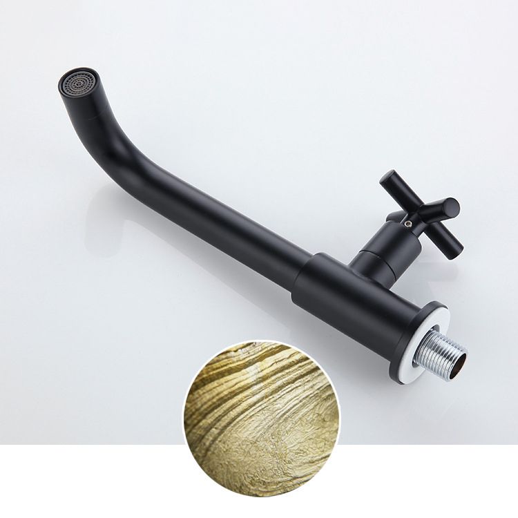 Wall Mounted Faucet Single Cross Handle Sink Faucet for Bathroom