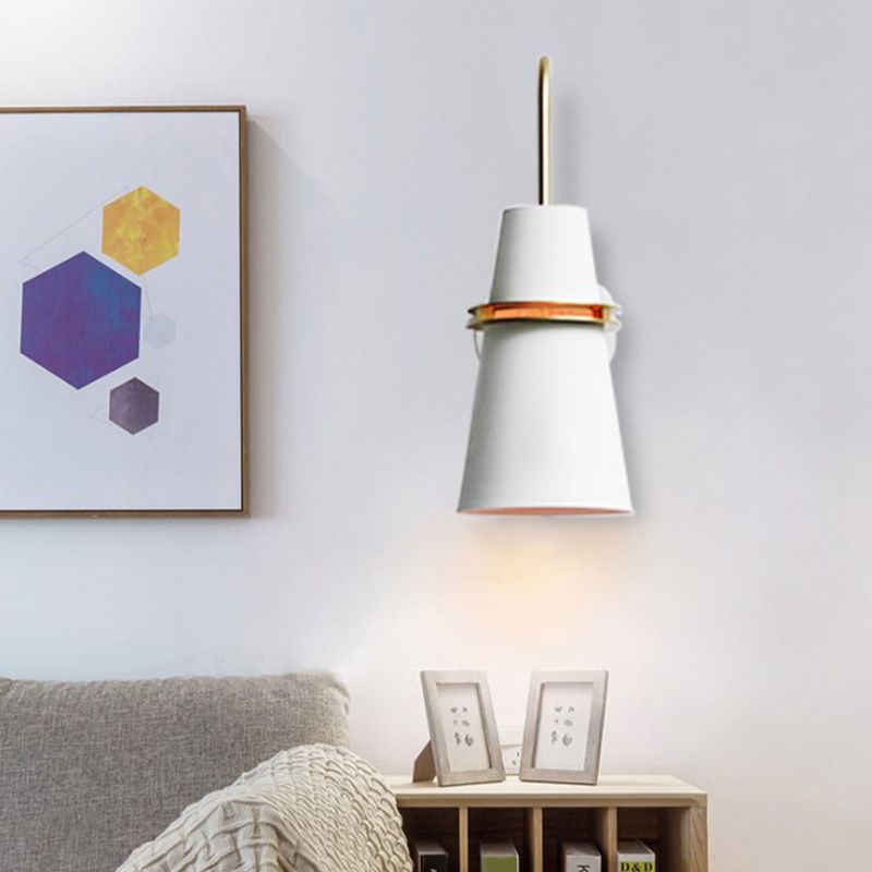 Single Cone Wall Mounted Sconce Modernism Metal Wall Light Sconces