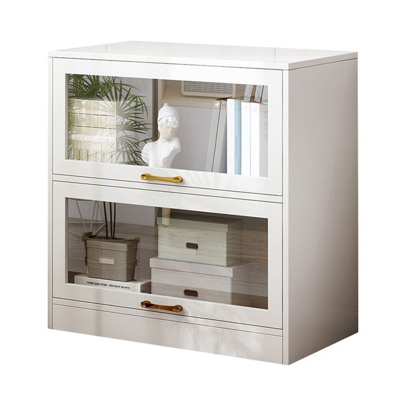 Modern Engineered Wood Shelf Bookcase Floor Closed Back Home Book Shelf with Doors