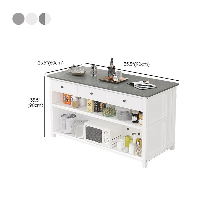 Modern Style Stone Bar Dining Table Rectangle Bar Table for Kitchen