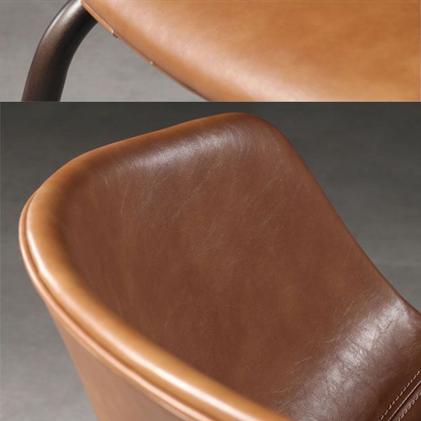 Sillas de comedor de cuero estilo moderno Sillas de comedor sin brazos con respaldo sólido