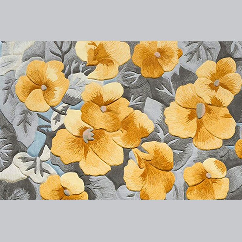 Luxe bloemenpatroon vloerkleed multi-kleuren moderne indoor tapijt polyester anti-slip achterste tapijt voor woningdecoratie