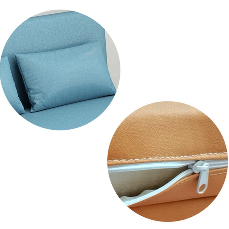 Faux Leather Contemporary Convertible Armless Bed Sofa Couch
