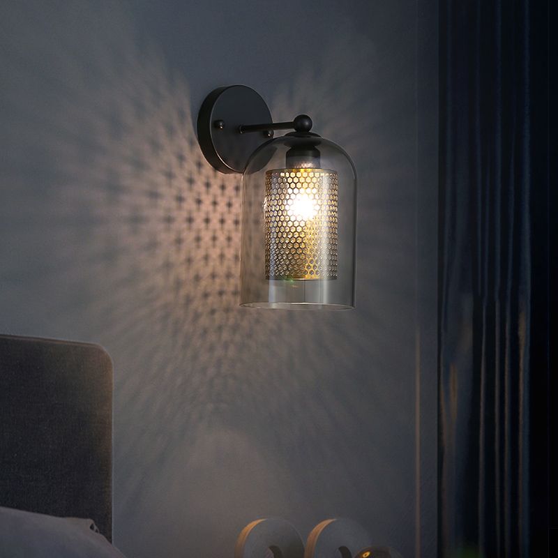 Glass Shaded Wall Light Sconce Nordic Style Wall Lighting Fixture for Living Room