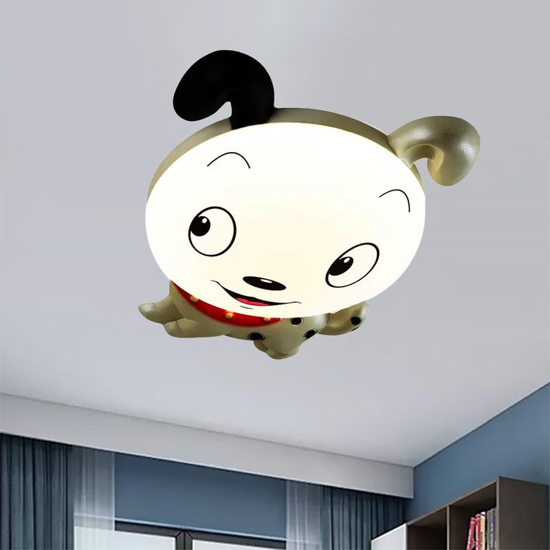 Cartoon Dog Massimale Light Fixture Acrilico Flush Monte Massimale Luce per Kindergarten