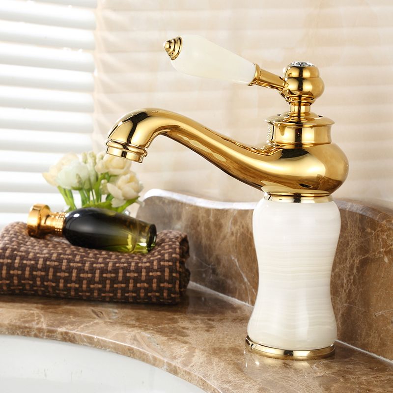 Classic Bathroom Vessel Faucet Lever Handle Circular Vessel Faucet