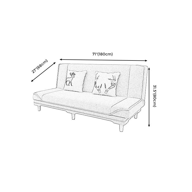 Tight Back Linen Armless Sofa with Foldable and Wear-resisting for Apartment
