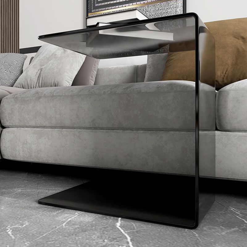 21"H Glam Corner Table Acrylic Square Accent Side Table for Living Room