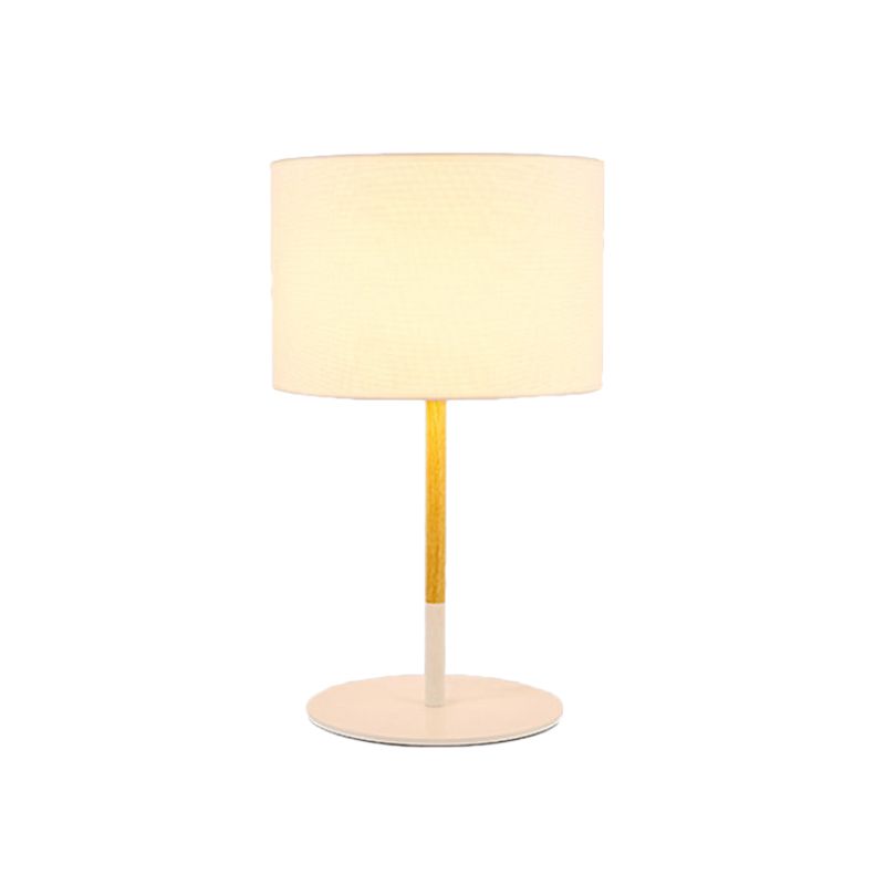 Zwart/wit 1 lichte tafel licht lichte plattelandstrommel tint nachtkastje verlichting met metalen basis