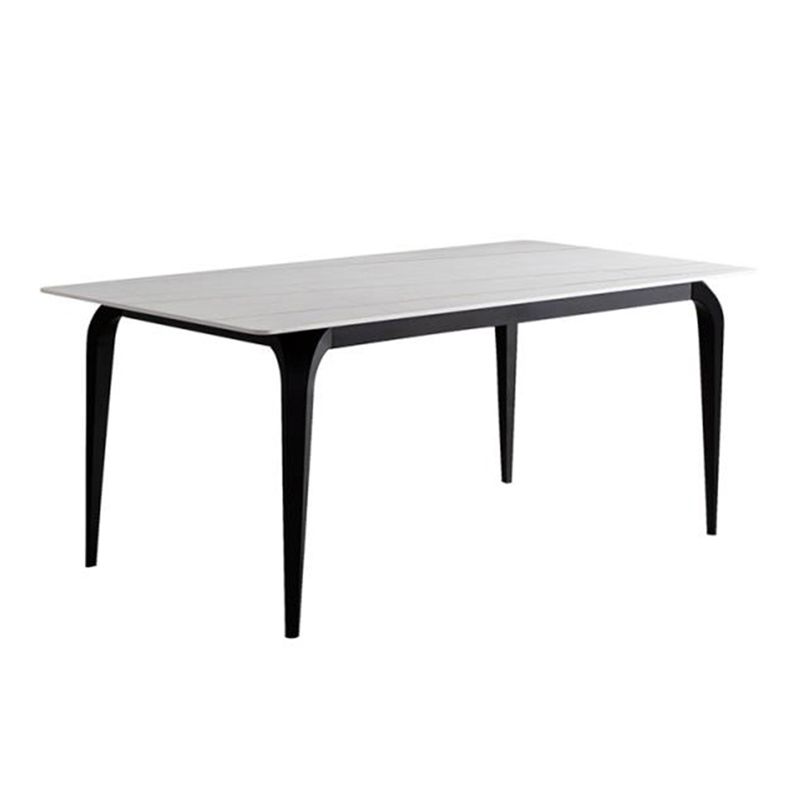 4 Legs Dining Site Table Simplicity Style Stone Dining Table for Home Kitchen