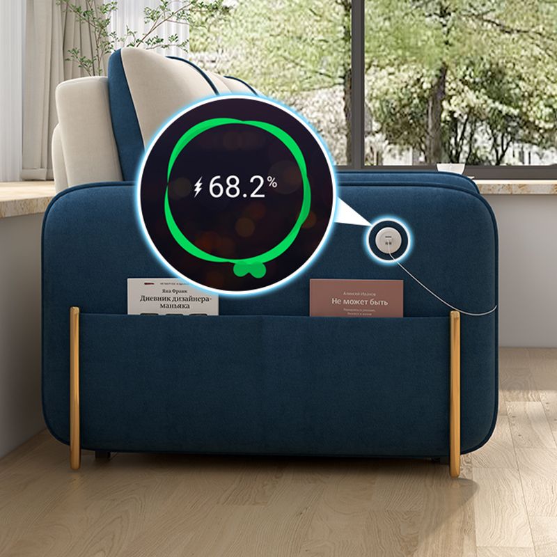 Glam Convertible Sofas Flared Arms Pillow Back Sofa Bed with Storage