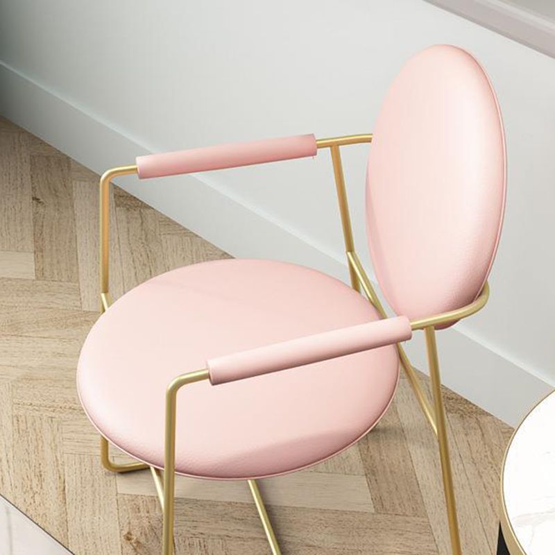 Glam Indoor Home Side Chair Gold Legs Upholstered Dining Chair