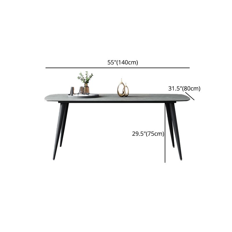 Modern 1/4/7 Pieces Dinette Set with Grey Sintered Stone Top Rectangle Dining Table Set