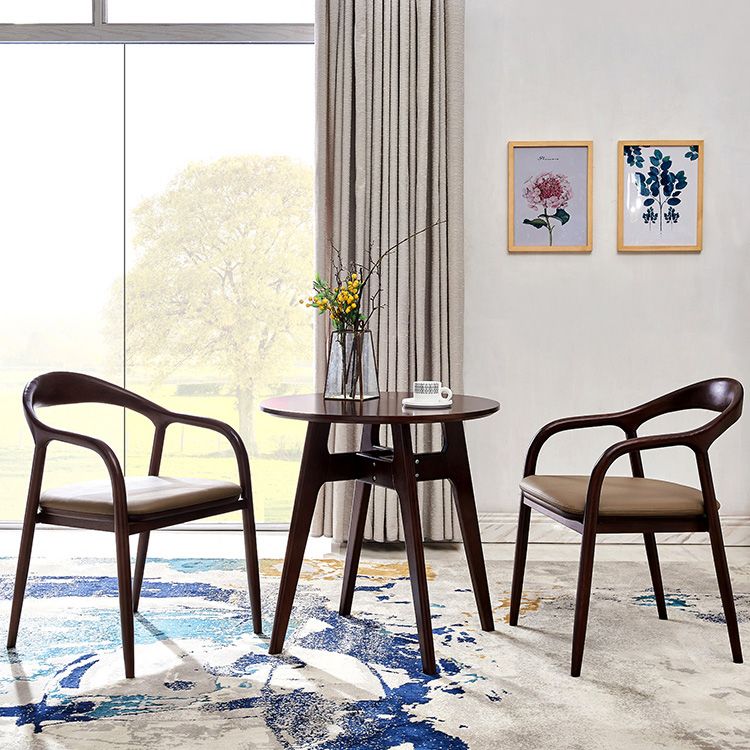 Sillas de madera de fresno de estilo tradicional, juego de sillones con respaldo abierto para comedor