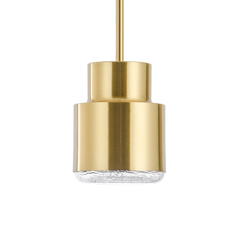 Metalen cilinderhangende verlichtingsarmatuur eenvoudige stijl hanglamp lichtbarmsel in goud