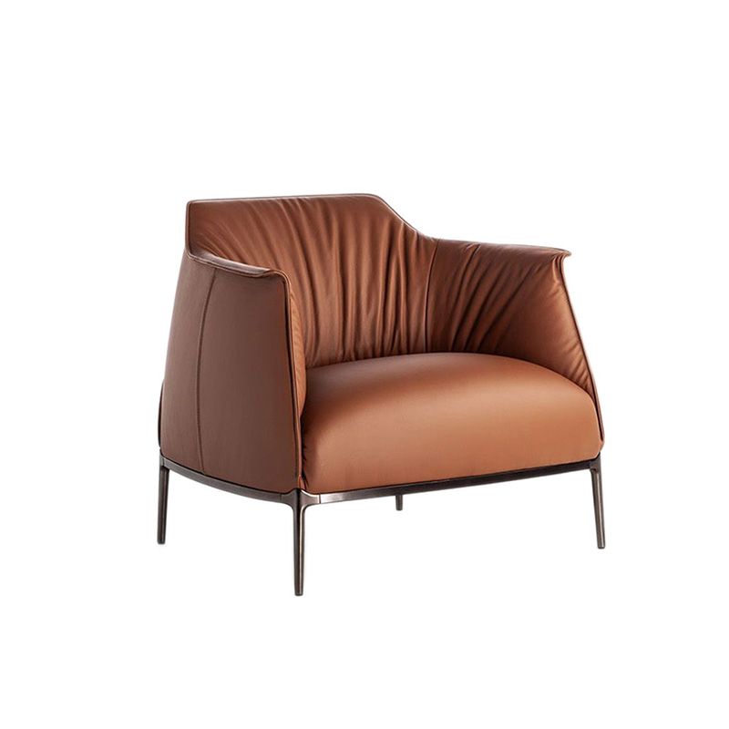 33.86"L x 33.06"W x 30.71"H Modern Tight Back Flared Arms  Barrel Chair