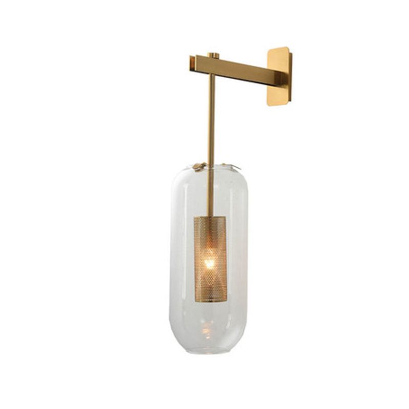 Glaszylinderwand montierte Lampen zeitgenössische 1 leichte Wandleuchte