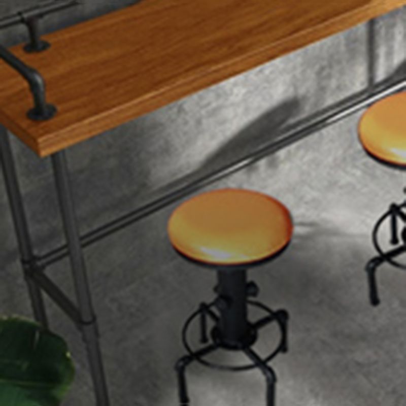 Industrial Style Solid Wood Pub Dining Set 1/2/4 Pcs Rectangular Pub Set for Home