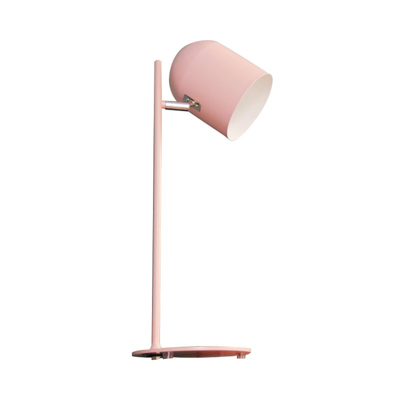 Rotatable Metal Cup Study Light 1 Head Macaron Loft Desk Light with Plug In Cord for Office