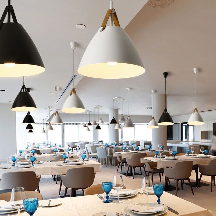 Metal Shade Hanging Light Modern Minimalist Pendent Lighting Fixture for Sitting Room