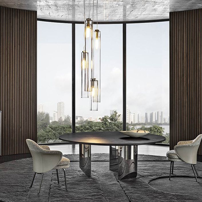 Contemporary Style Dining Chair Upholstered Dining Chair in Gray