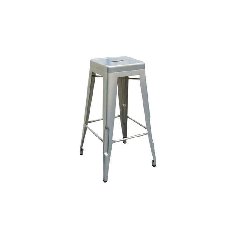 Industrial Stackable Backrest Counter Stool Iron Bar Stool with Pedal for Cafe