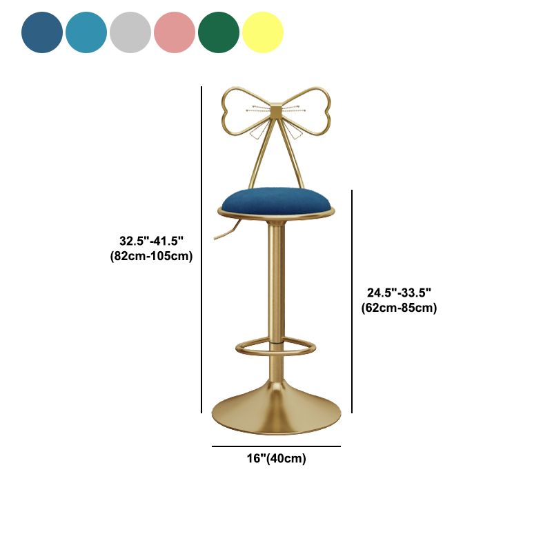 Upholstered Bar Stools Adjustable Height Scandinavian Counter-height Stool