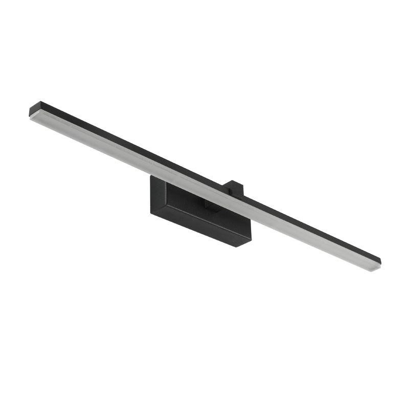 Doucheruimte led ijdelheid verlichtingsarmatuur eenvoudige zwarte muur sconce met rechte metalen schaduw in warm/wit licht