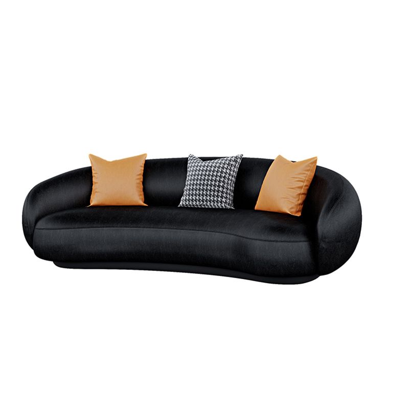 Contemporary Sloped Arm Sofa 28.34 Feet Tall Curved Sofa for Living Room