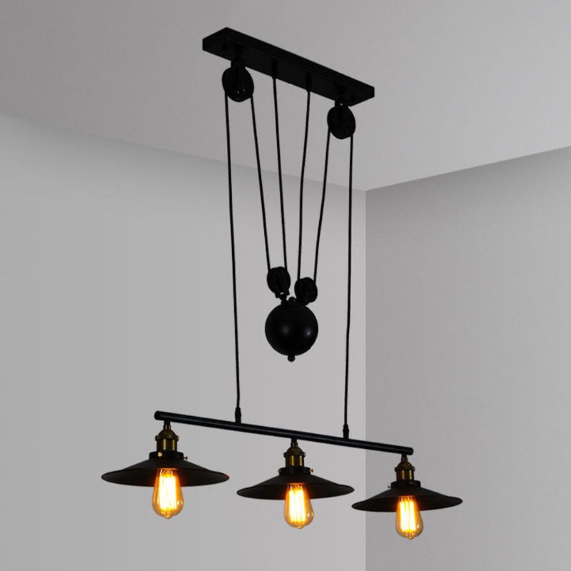 Industrial Island Pendant Lights Metal Multiple-Light Island Light Fixtures