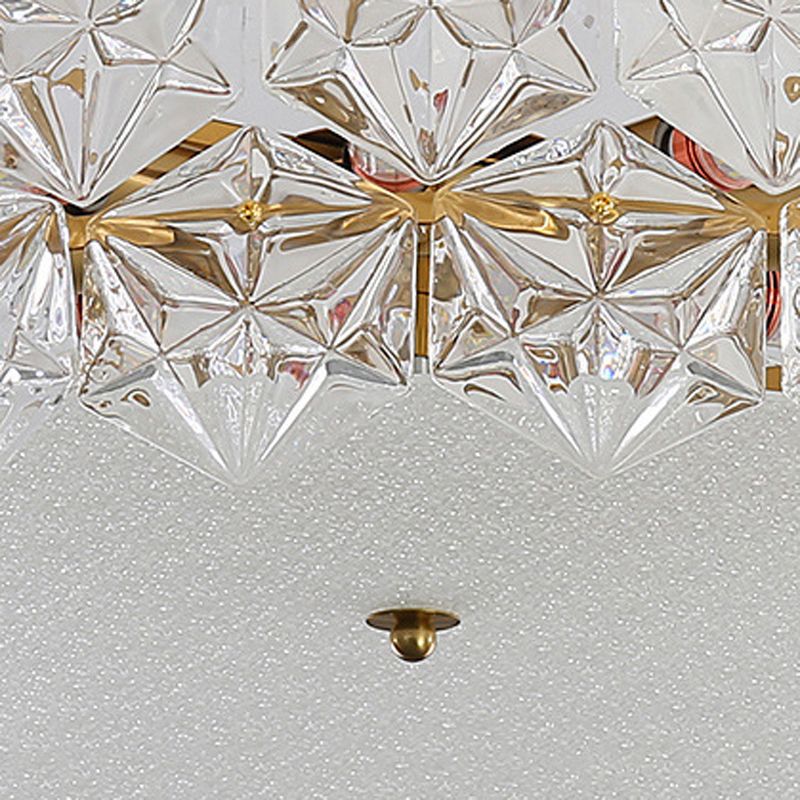 Contemporary Ceiling Light Glass Flush Mount Lighting Fixture for Bedroom