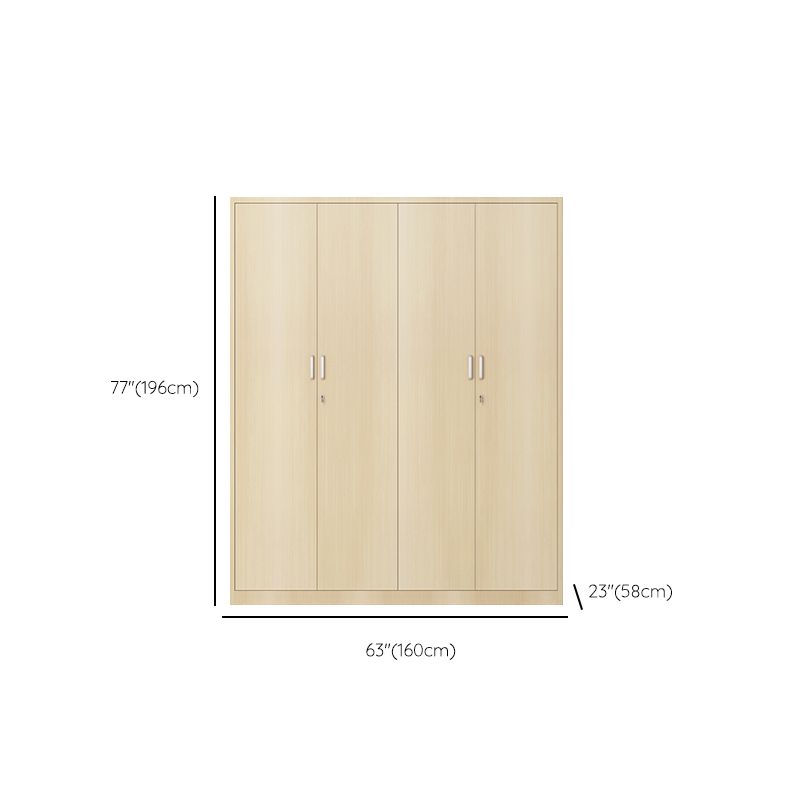 Modern Freestanding Wardrobe Armoire Metal Wardrobe with Shelves and Clothes Rail