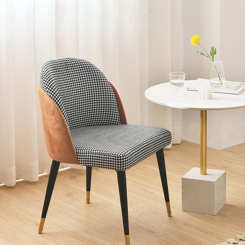 Sillas de comedor sin brazos tapizadas estilo escandinavo con respaldo sólido que cena la silla lateral